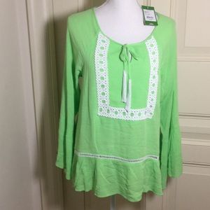 Lilly Pulitzer Amisa Top. Mermaid Green